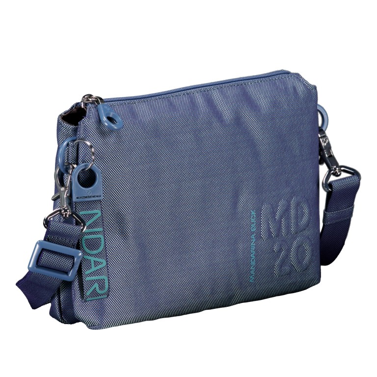 Umhängetasche MD20 QMT51 Blue Wing, Farbe: blau/petrol, Marke: Mandarina Duck, EAN: 8032803854162, Abmessungen in cm: 25x18.5x7, Bild 2 von 6
