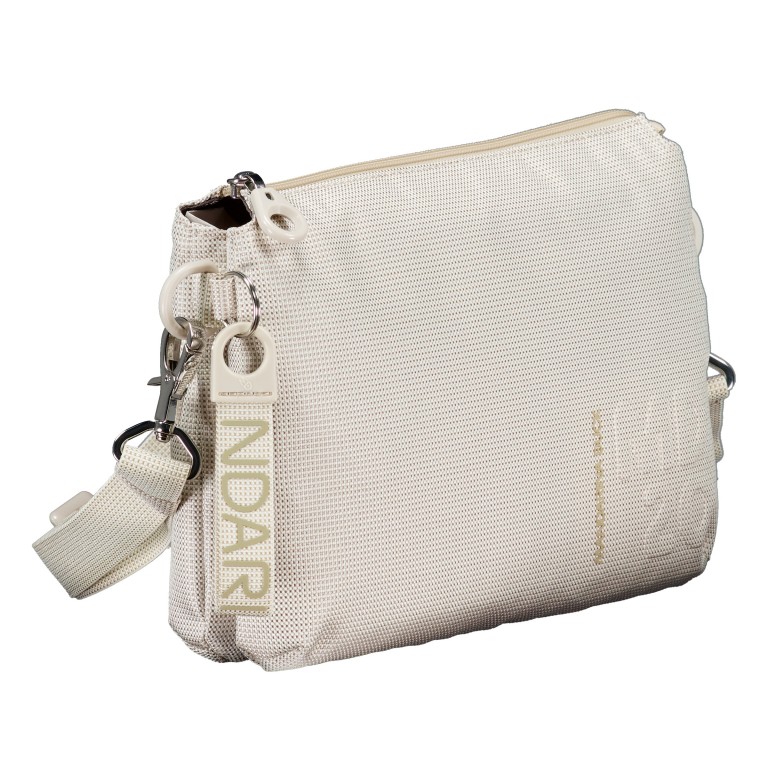 Umhängetasche MD20 QMT51 Whitecap Gray, Farbe: weiß, Marke: Mandarina Duck, EAN: 8032803857330, Abmessungen in cm: 25x18.5x7, Bild 2 von 6