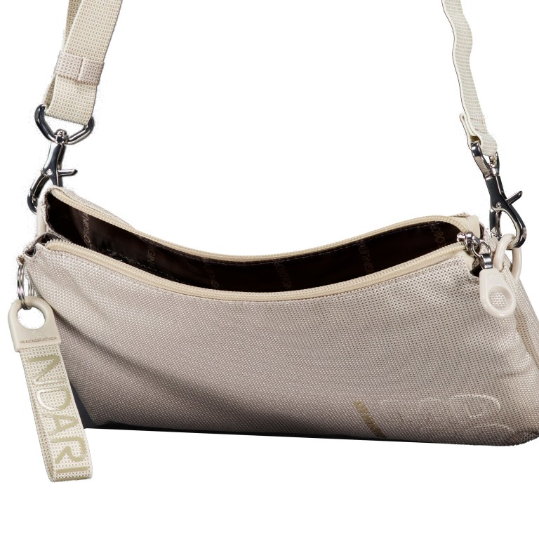 Umhängetasche MD20 QMT51 Whitecap Gray, Farbe: weiß, Marke: Mandarina Duck, EAN: 8032803857330, Abmessungen in cm: 25x18.5x7, Bild 6 von 6