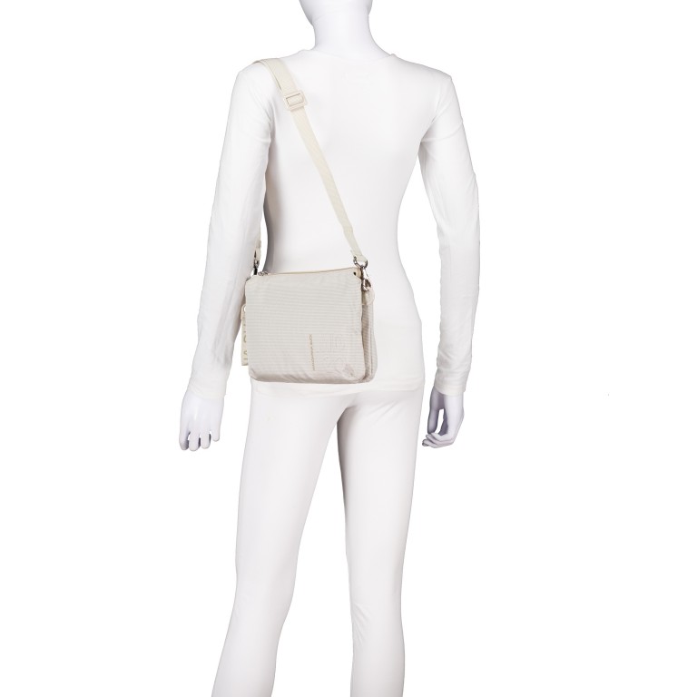 Umhängetasche MD20 QMT51 Whitecap Gray, Farbe: weiß, Marke: Mandarina Duck, EAN: 8032803857330, Abmessungen in cm: 25x18.5x7, Bild 4 von 6
