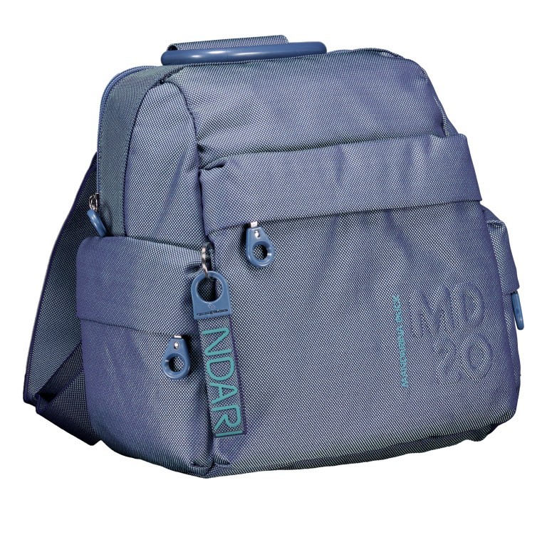 Rucksack MD20 QMTT1 Blue Wing, Farbe: blau/petrol, Marke: Mandarina Duck, EAN: 8032803854308, Abmessungen in cm: 23.5x28x12, Bild 2 von 5