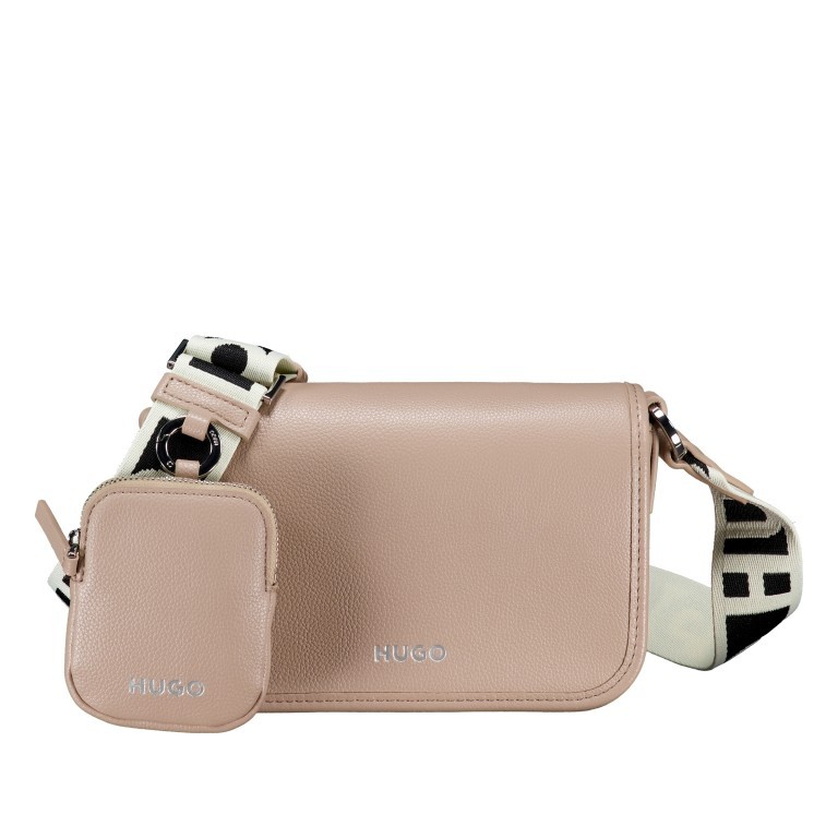 Umhängetasche Bel Crossbody Flap Dark Beige, Farbe: beige, Marke: HUGO, EAN: 4063545103595, Abmessungen in cm: 20x14x7.5, Bild 1 von 6