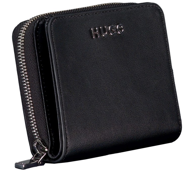 Geldbörse Mel Zip Wallet Black, Farbe: schwarz, Marke: HUGO, EAN: 4063545102826, Abmessungen in cm: 11x10x3.2, Bild 2 von 4