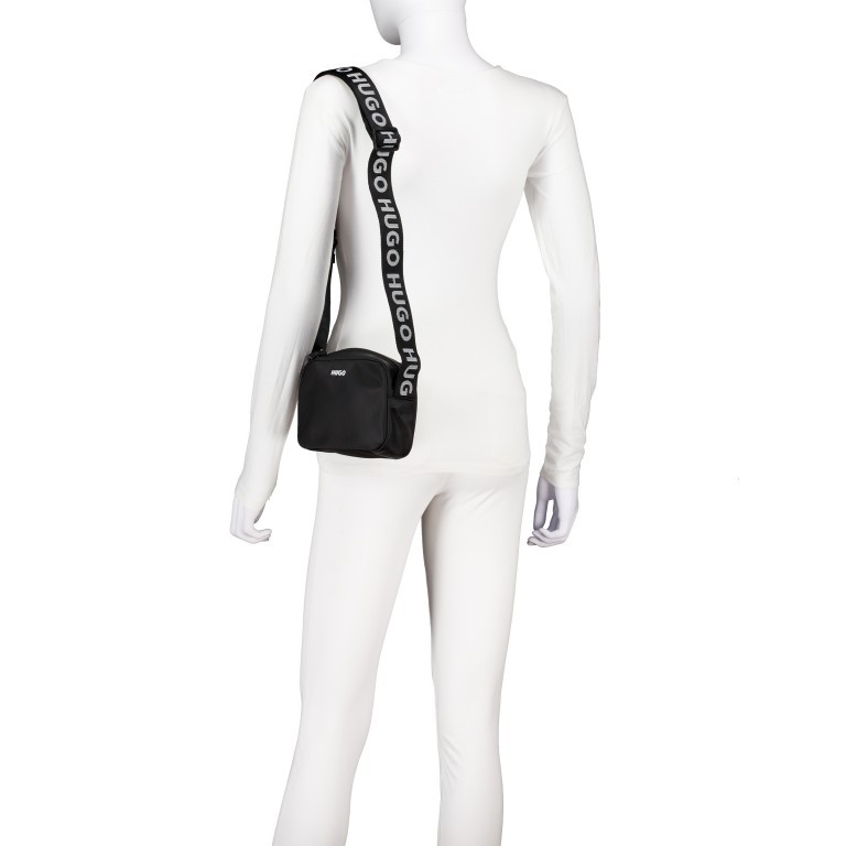Umhängetasche Bel Crossbody Black, Farbe: schwarz, Marke: HUGO, EAN: 4063545103670, Abmessungen in cm: 19.5x12.5x6, Bild 4 von 6