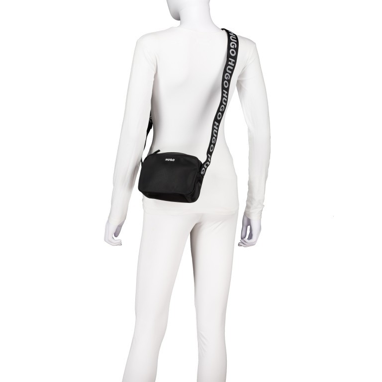 Umhängetasche Bel Crossbody Black, Farbe: schwarz, Marke: HUGO, EAN: 4063545103670, Abmessungen in cm: 19.5x12.5x6, Bild 5 von 6