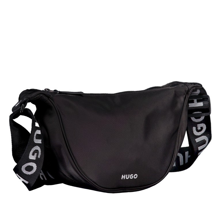 Beuteltasche Bel Crossbody Black, Farbe: schwarz, Marke: HUGO, EAN: 4063545103700, Abmessungen in cm: 28.5x15.5x8.7, Bild 2 von 6