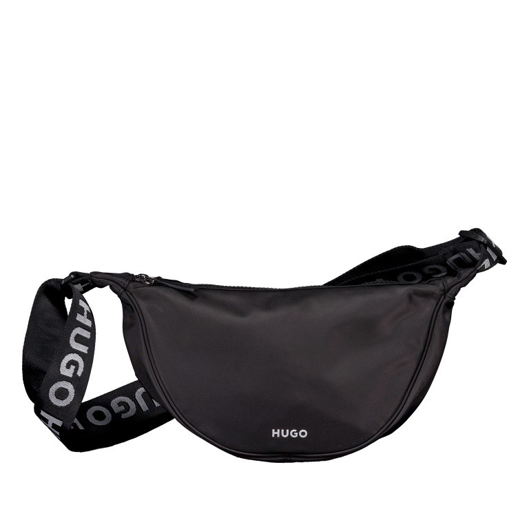 Beuteltasche Bel Crossbody Black, Farbe: schwarz, Marke: HUGO, EAN: 4063545103700, Abmessungen in cm: 28.5x15.5x8.7, Bild 1 von 6