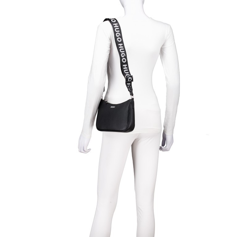 Umhängetasche Bel Crossbody Black, Farbe: schwarz, Marke: HUGO, EAN: 4063545103632, Abmessungen in cm: 22.5x15.5x6, Bild 4 von 6