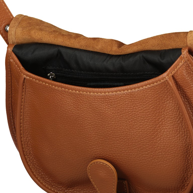 Satteltasche Hellbraun, Farbe: braun, Marke: Hausfelder Manufaktur, EAN: 4065646022621, Abmessungen in cm: 30x24x9, Bild 6 von 7