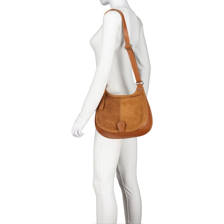 Satteltasche Hellbraun, Farbe: braun, Marke: Hausfelder Manufaktur, EAN: 4065646022621, Abmessungen in cm: 30x24x9, Bild 4 von 7