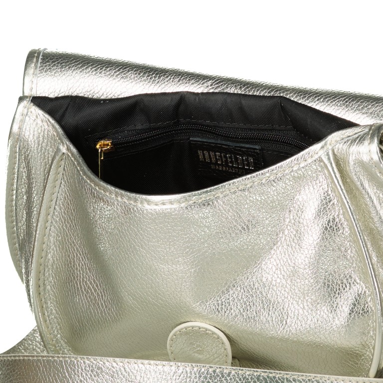 Satteltasche Metallic Gold, Farbe: metallic, Marke: Hausfelder Manufaktur, EAN: 4065646022645, Abmessungen in cm: 31x22x9, Bild 6 von 7