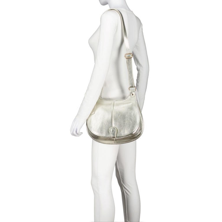 Satteltasche Metallic Gold, Farbe: metallic, Marke: Hausfelder Manufaktur, EAN: 4065646022645, Abmessungen in cm: 31x22x9, Bild 4 von 7