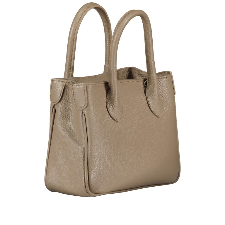 Handtasche Dollaro Taupe, Farbe: taupe/khaki, Marke: Hausfelder Manufaktur, EAN: 4065646022683, Abmessungen in cm: 23.5x18x9.5, Bild 2 von 7
