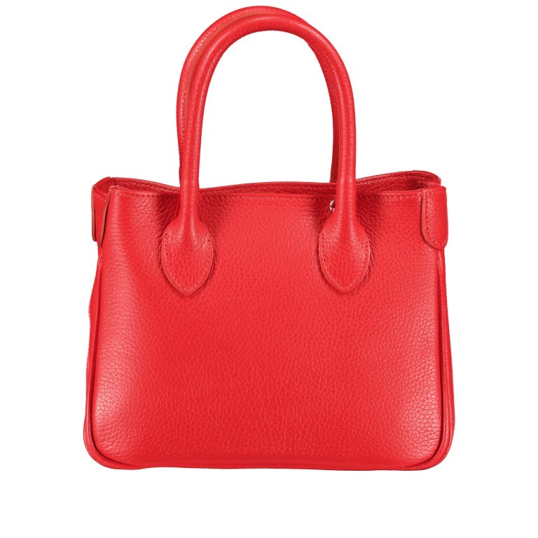 Handtasche Dollaro Hellrot, Farbe: rot/weinrot, Marke: Hausfelder Manufaktur, EAN: 4065646022713, Abmessungen in cm: 23.5x18x9.5, Bild 3 von 7
