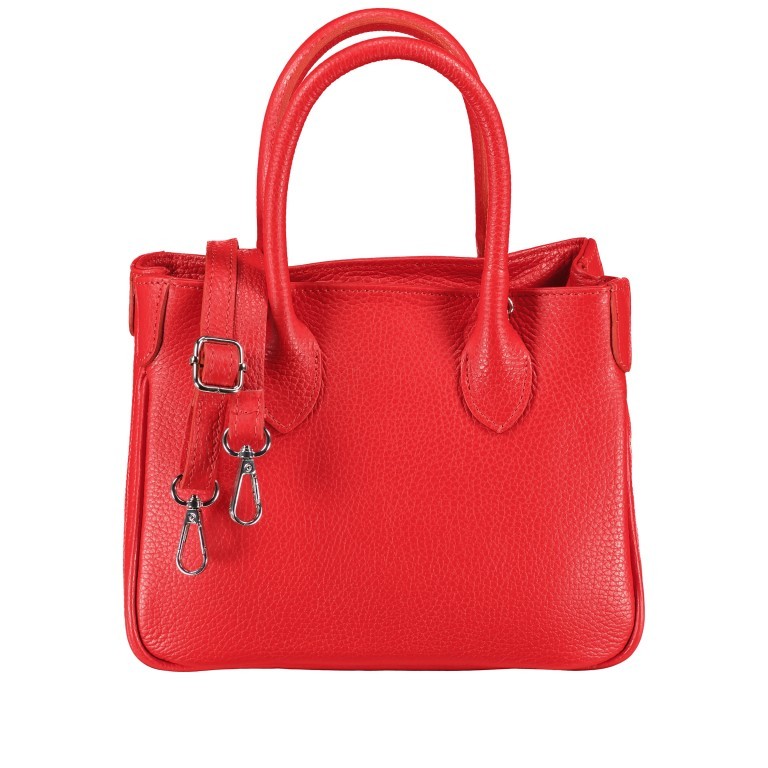 Handtasche Dollaro Hellrot, Farbe: rot/weinrot, Marke: Hausfelder Manufaktur, EAN: 4065646022713, Abmessungen in cm: 23.5x18x9.5, Bild 1 von 7