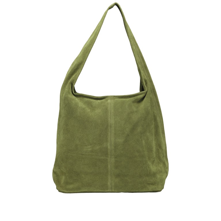 Beuteltasche Velours Oliv, Farbe: grün/oliv, Marke: Hausfelder Manufaktur, EAN: 4065646022768, Abmessungen in cm: 32.5x32x17, Bild 1 von 5
