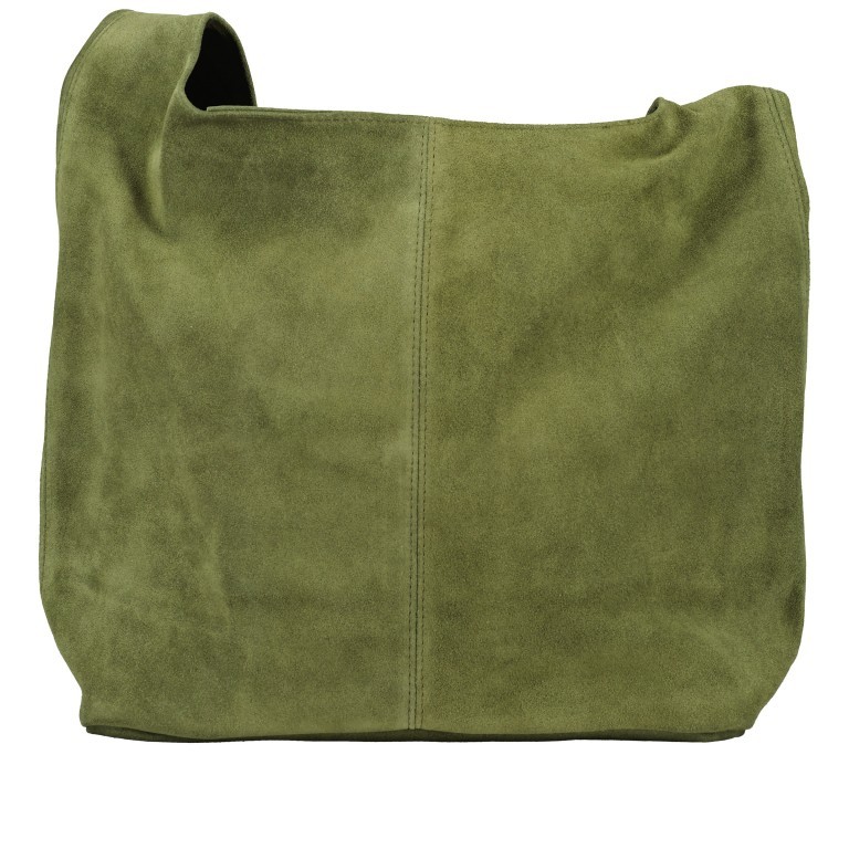 Beuteltasche Velours Oliv, Farbe: grün/oliv, Marke: Hausfelder Manufaktur, EAN: 4065646022768, Abmessungen in cm: 32.5x32x17, Bild 1 von 5