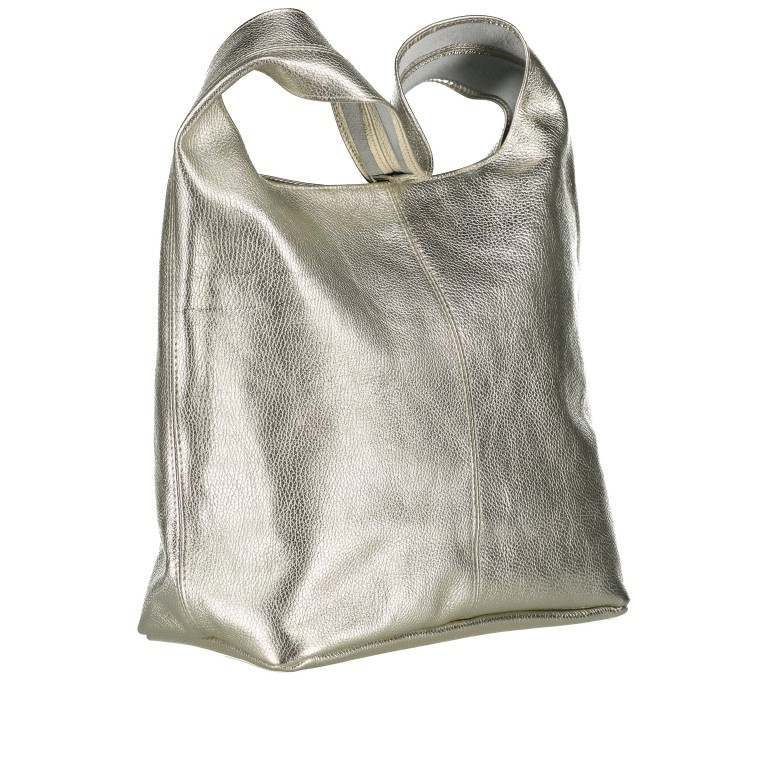 Beuteltasche Metallic Gold, Farbe: metallic, Marke: Hausfelder Manufaktur, EAN: 4065646022782, Abmessungen in cm: 33x31x17, Bild 2 von 5