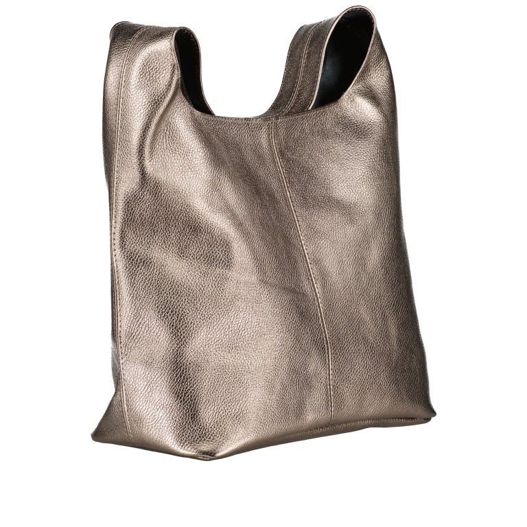 Beuteltasche Metallic Bronze, Farbe: metallic, Marke: Hausfelder Manufaktur, EAN: 4065646022799, Abmessungen in cm: 33x31x17, Bild 2 von 5