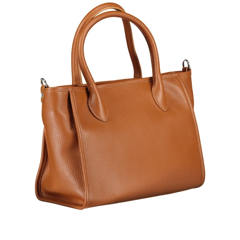 Handtasche Dollaro Hellbraun, Farbe: braun, Marke: Hausfelder Manufaktur, EAN: 4065646022829, Abmessungen in cm: 28x22x14.7, Bild 2 von 7