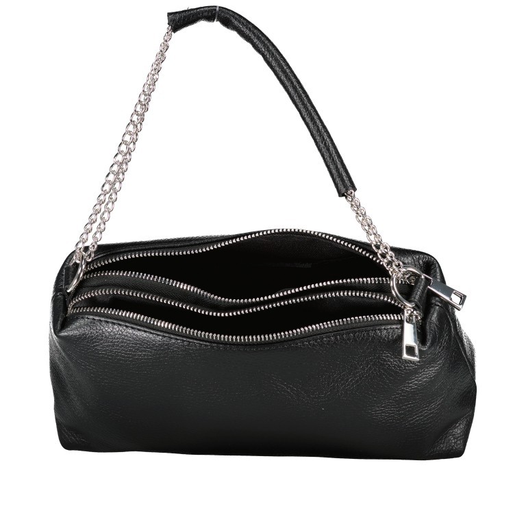 Umhängetasche Dollaro Schwarz, Farbe: schwarz, Marke: Hausfelder Manufaktur, EAN: 4065646022911, Abmessungen in cm: 26x13x8.5, Bild 8 von 8