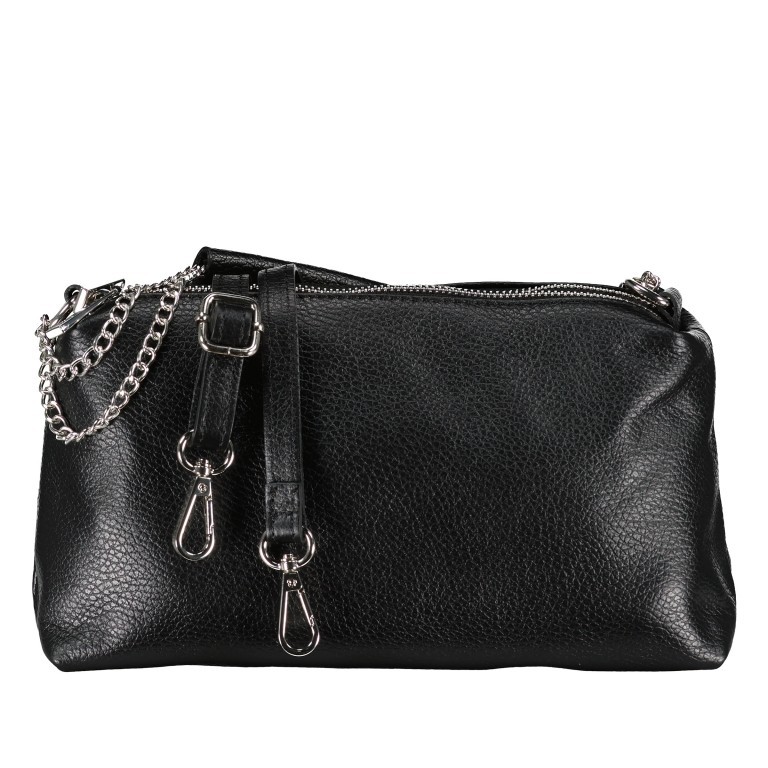 Umhängetasche Dollaro Schwarz, Farbe: schwarz, Marke: Hausfelder Manufaktur, EAN: 4065646022911, Abmessungen in cm: 26x13x8.5, Bild 1 von 8