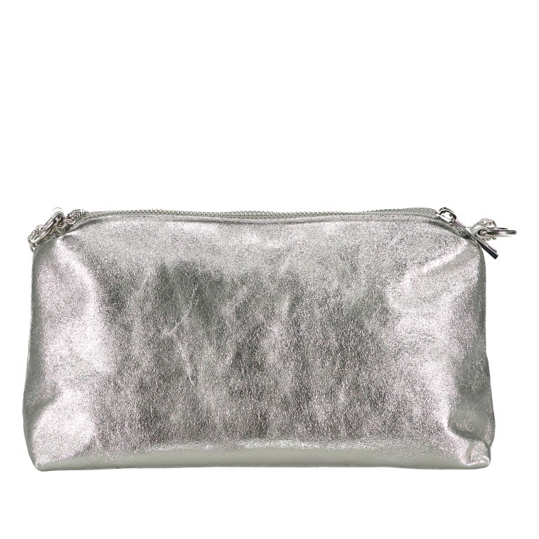 Umhängetasche Metallic Grau, Farbe: grau, Marke: Hausfelder Manufaktur, EAN: 4065646022935, Abmessungen in cm: 26x14.5x8.5, Bild 3 von 8