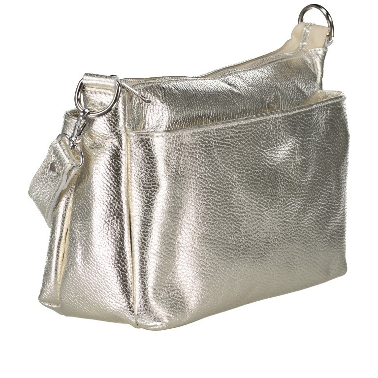 Umhängetasche Metallic Gold, Farbe: metallic, Marke: Hausfelder Manufaktur, EAN: 4065646023024, Abmessungen in cm: 26.5x17x11.5, Bild 2 von 8