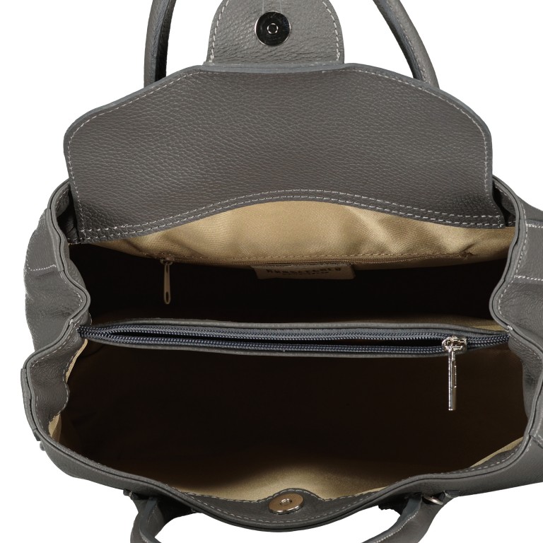 Handtasche Dunkelgrau, Farbe: grau, Marke: Hausfelder Manufaktur, EAN: 4065646022966, Abmessungen in cm: 30x22x12, Bild 7 von 7