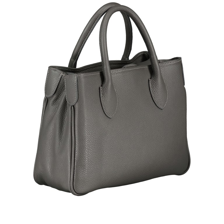 Handtasche Dunkelgrau, Farbe: grau, Marke: Hausfelder Manufaktur, EAN: 4065646022966, Abmessungen in cm: 30x22x12, Bild 2 von 7