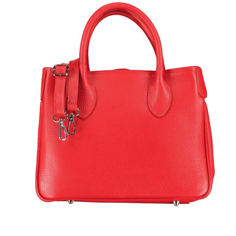 Handtasche Hellrot, Farbe: rot/weinrot, Marke: Hausfelder Manufaktur, EAN: 4065646022973, Abmessungen in cm: 30x22x12, Bild 1 von 7