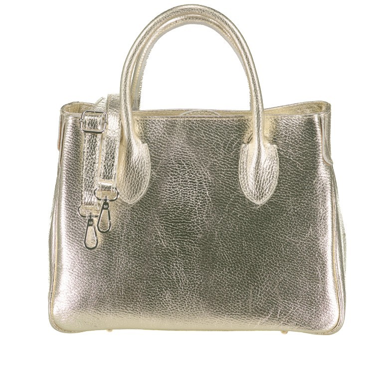 Handtasche Metallic Gold, Farbe: metallic, Marke: Hausfelder Manufaktur, EAN: 4065646022997, Abmessungen in cm: 29.5x22.5x12, Bild 1 von 7