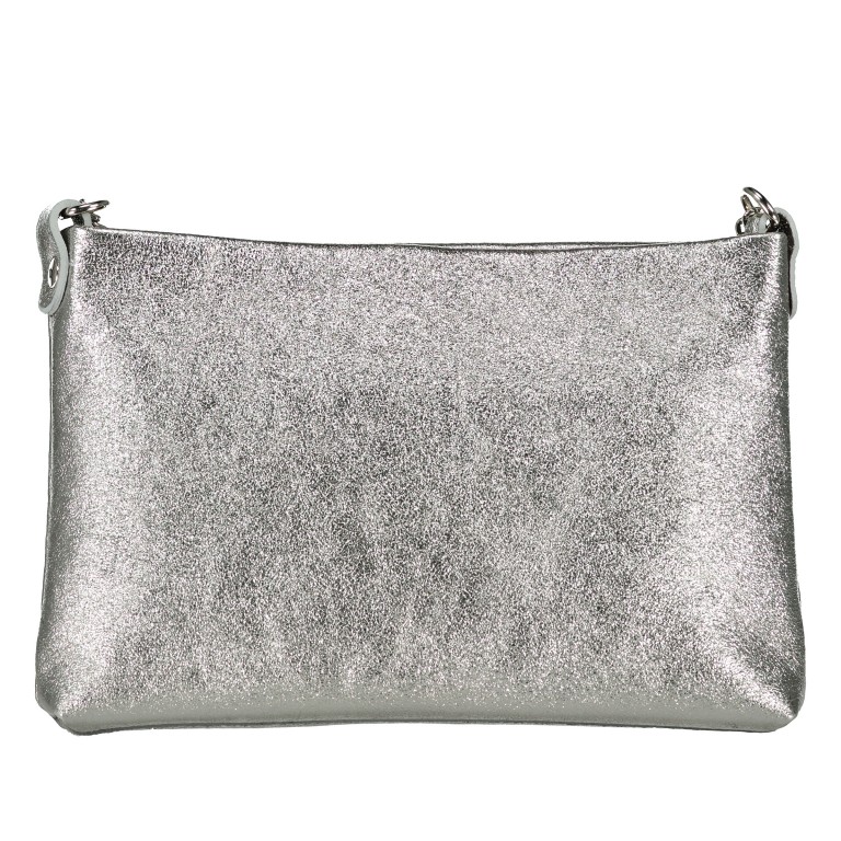 Umhängetasche Metallic Grau, Farbe: grau, Marke: Hausfelder Manufaktur, EAN: 4065646022959, Abmessungen in cm: 25x17x4, Bild 3 von 8