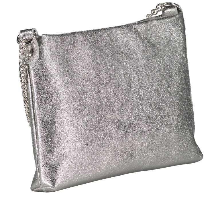 Umhängetasche Metallic Grau, Farbe: grau, Marke: Hausfelder Manufaktur, EAN: 4065646022959, Abmessungen in cm: 25x17x4, Bild 2 von 8