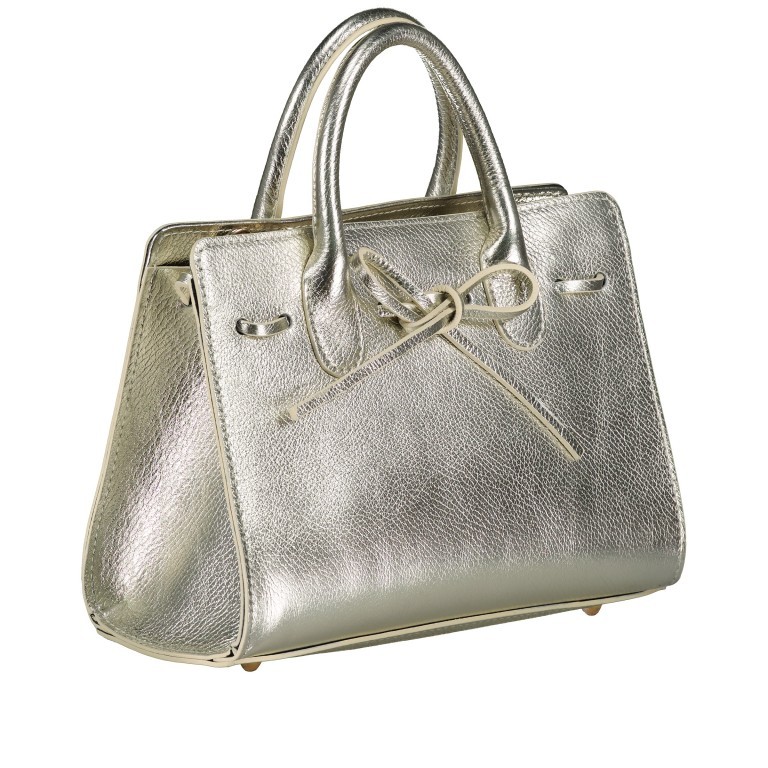 Handtasche Metallic Gold, Farbe: metallic, Marke: Hausfelder Manufaktur, EAN: 4065646023048, Abmessungen in cm: 28.5x21x12, Bild 2 von 7