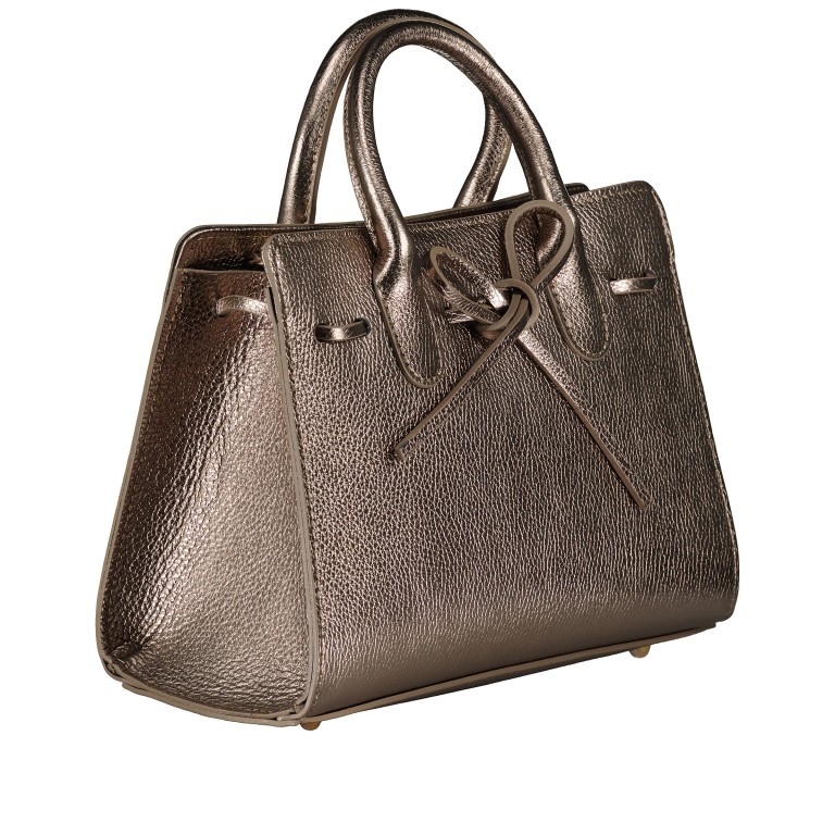 Handtasche Metallic Bronce, Farbe: metallic, Marke: Hausfelder Manufaktur, EAN: 4065646023055, Abmessungen in cm: 28.5x21x12, Bild 2 von 7