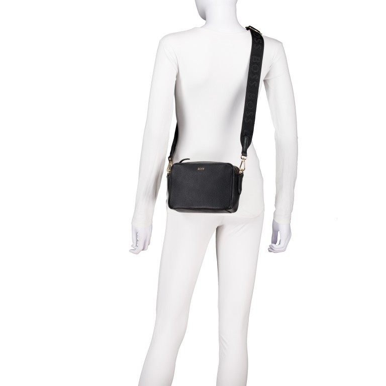 Umhängetasche Alyce Crossbody Black, Farbe: schwarz, Marke: BOSS, EAN: 4063545101928, Abmessungen in cm: 21x14x7, Bild 5 von 6