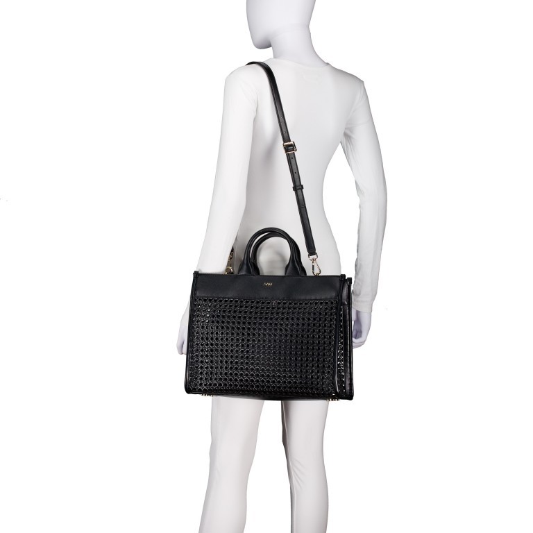 Handtasche Sandy Tote Bag Black, Farbe: schwarz, Marke: Boss, EAN: 4063545102185, Abmessungen in cm: 36x28.5x15, Bild 4 von 6