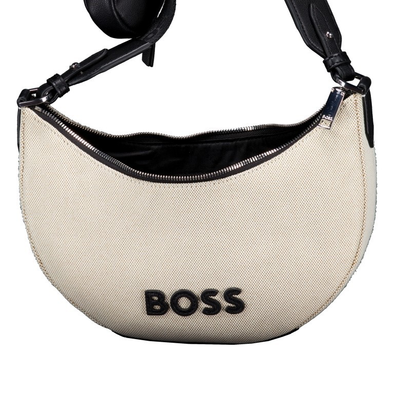 Beuteltasche Addison Halfmoon Natural, Farbe: beige, Marke: BOSS, EAN: 4063545102116, Abmessungen in cm: 28x19.5x8.5, Bild 6 von 6