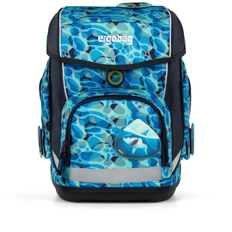 Schulranzen Cubo Eco Hero Set 5-teilig Modell 2025 AbtauchBär, Farbe: blau/petrol, Marke: Ergobag, EAN: 4057081192199, Abmessungen in cm: 28x38x25, Bild 2 von 8