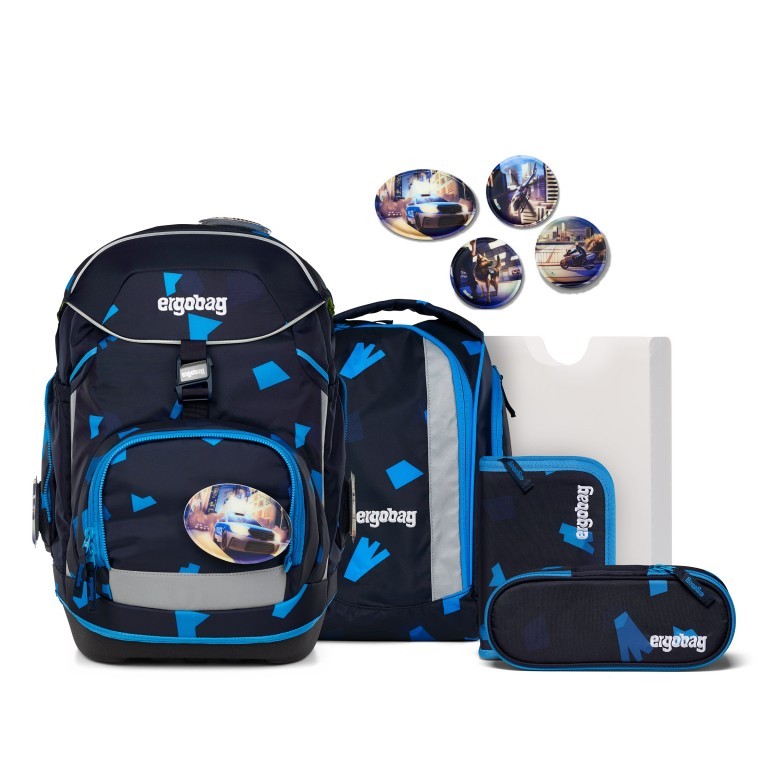 Schulranzen Pack Set 6-teilig Modell 2025 VerfolgBärjagd, Farbe: blau/petrol, Marke: Ergobag, EAN: 4057081200665, Abmessungen in cm: 28x40x25, Bild 1 von 8