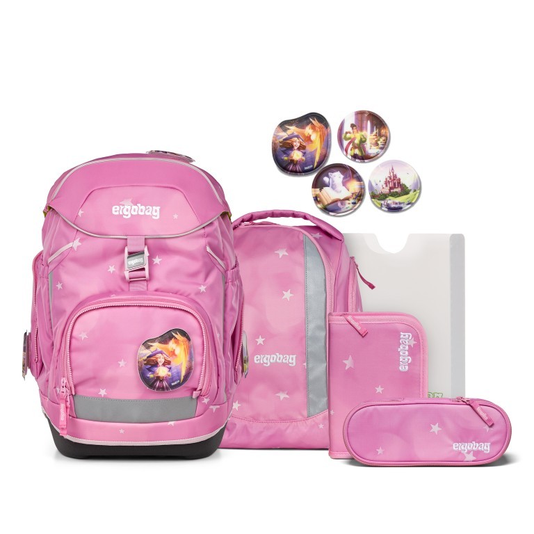 Schulranzen Pack Set 6-teilig Modell 2025 WolkenzauBär, Farbe: rosa/pink, Marke: Ergobag, EAN: 4057081200672, Abmessungen in cm: 28x40x25, Bild 1 von 8