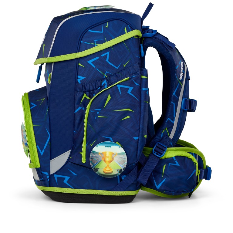 Schulranzen Cubo Set 5-teilig Modell 2025 SpitzenreitBär, Farbe: blau/petrol, Marke: Ergobag, EAN: 4057081192359, Abmessungen in cm: 28x38x25, Bild 3 von 8