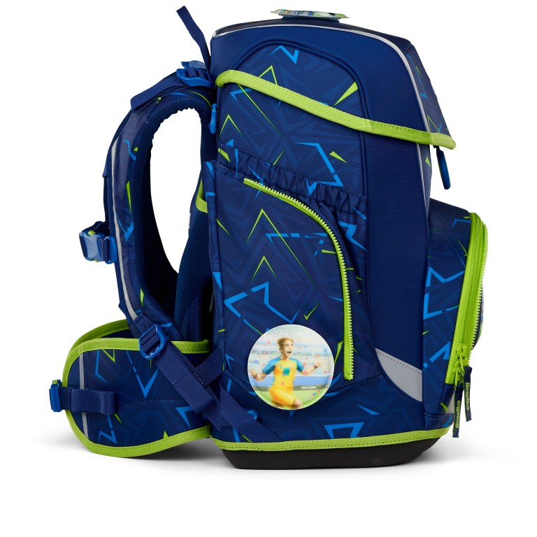 Schulranzen Cubo Set 5-teilig Modell 2025 SpitzenreitBär, Farbe: blau/petrol, Marke: Ergobag, EAN: 4057081192359, Abmessungen in cm: 28x38x25, Bild 5 von 8