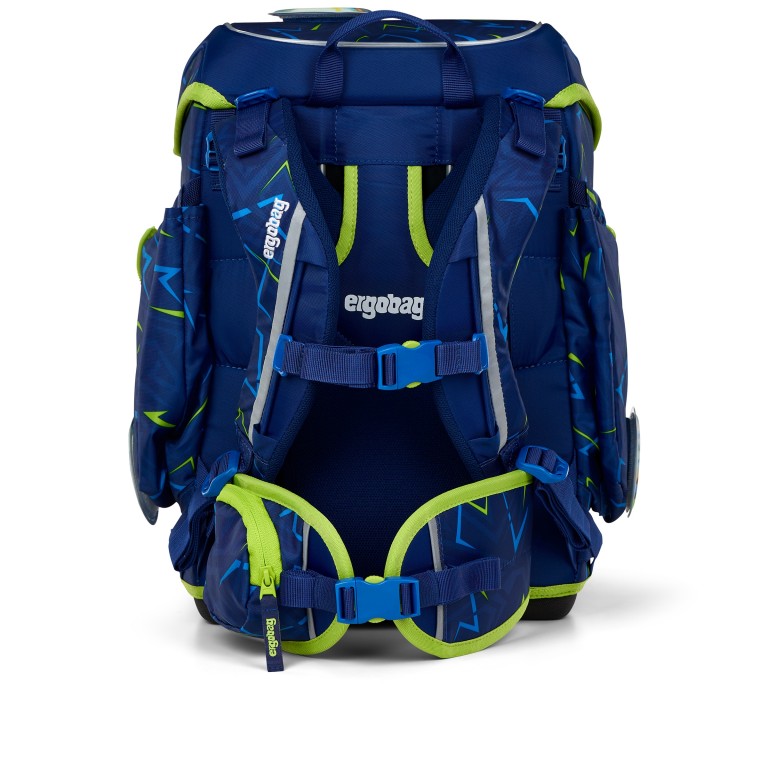 Schulranzen Cubo Set 5-teilig Modell 2025 SpitzenreitBär, Farbe: blau/petrol, Marke: Ergobag, EAN: 4057081192359, Abmessungen in cm: 28x38x25, Bild 4 von 8