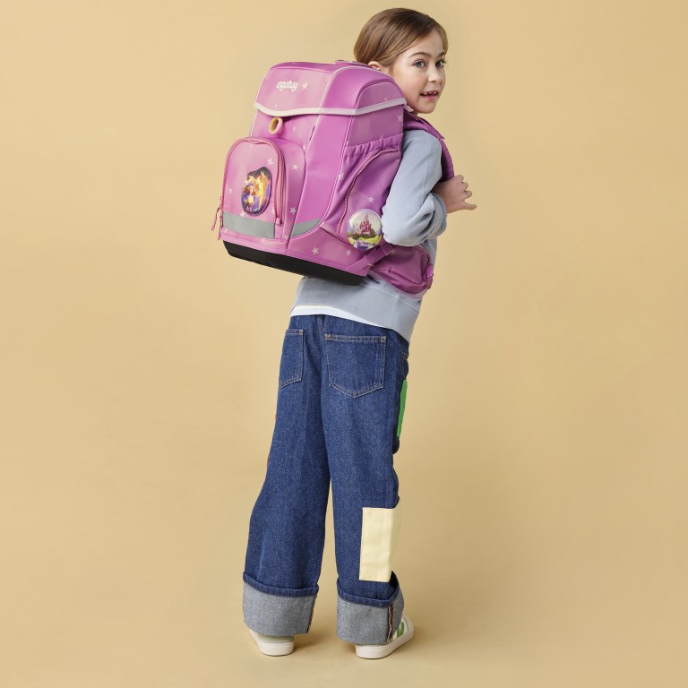 Schulranzen Cubo Set 5-teilig Modell 2025 WolkenzauBär, Farbe: rosa/pink, Marke: Ergobag, EAN: 4057081192373, Abmessungen in cm: 28x38x25, Bild 7 von 8