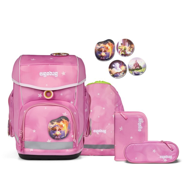 Schulranzen Cubo Set 5-teilig Modell 2025 WolkenzauBär, Farbe: rosa/pink, Marke: Ergobag, EAN: 4057081192373, Abmessungen in cm: 28x38x25, Bild 1 von 8