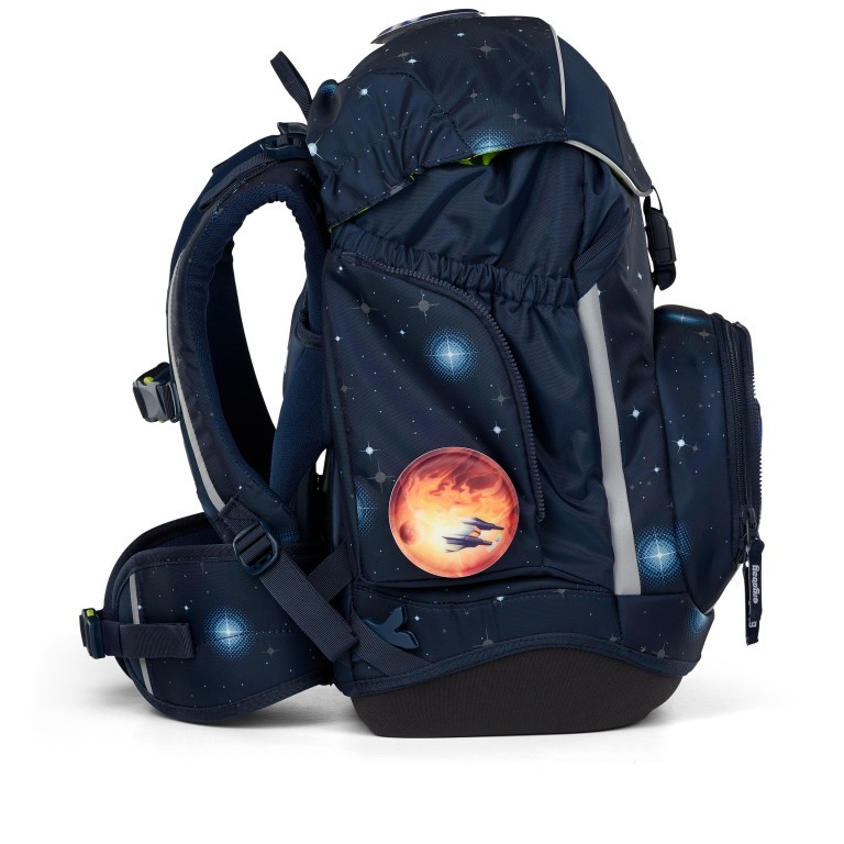 Schulranzen Pack Galaxy Glow Set 6-teilig Modell 2025 KoBärnikus, Farbe: blau/petrol, Marke: Ergobag, EAN: 4057081200467, Abmessungen in cm: 28x40x25, Bild 6 von 9
