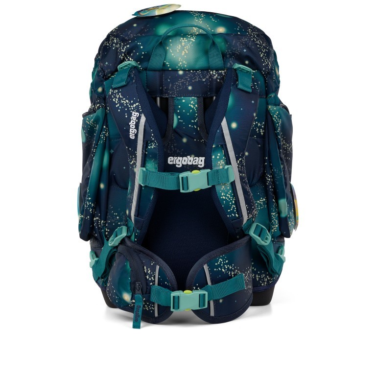 Schulranzen Pack Galaxy Glow Set 6-teilig Modell 2025 RaumfahrBär, Farbe: blau/petrol, Marke: Ergobag, EAN: 4057081200627, Abmessungen in cm: 28x40x25, Bild 5 von 9