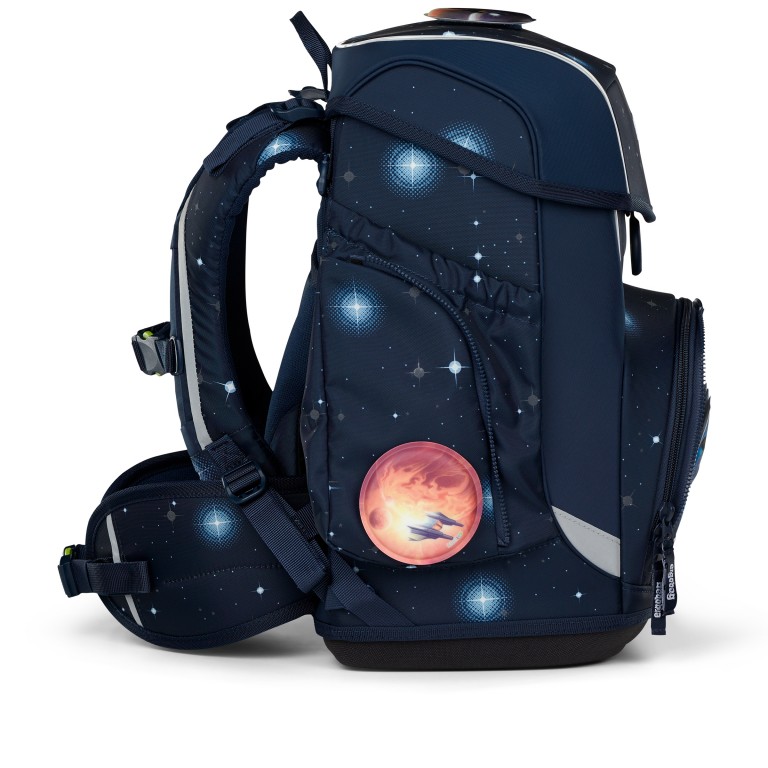 Schulranzen Cubo Galaxy Glow Set 5-teilig Modell 2025 KoBärnikus, Farbe: blau/petrol, Marke: Ergobag, EAN: 4057081192410, Abmessungen in cm: 28x38x25, Bild 6 von 9